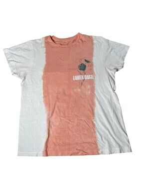 Lauren Daigle T-Shirt Womens M Pink Colorblock Crew Neck Short Sleeve Basic